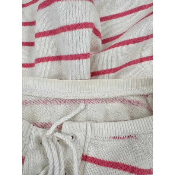Tommy Hilfiger white & pink stripe lace up sweater Size Small Coastal Preppy y2k - Picture 8 of 14